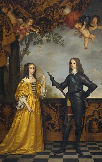 Gerard van Honthorst Willem II (1626-50), prince of Orange, and his wife Maria Stuart (1631-60) china oil painting image